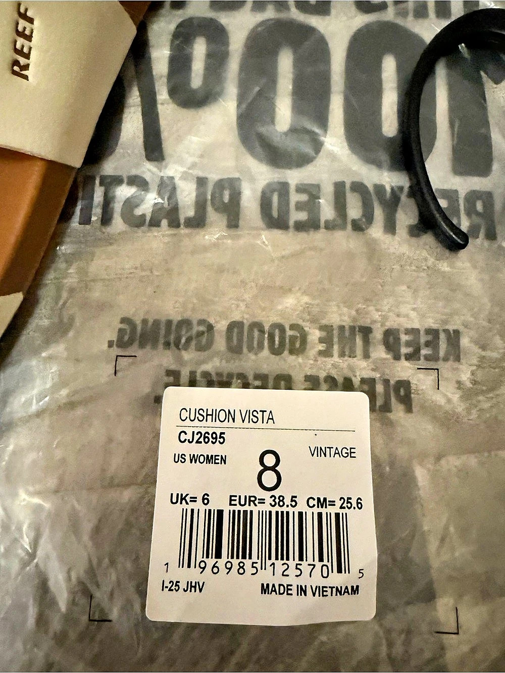 New with Tags! REEF Cushion Vista Vintage Women's Cream & Brown US 8 - Picture 6 of 6
